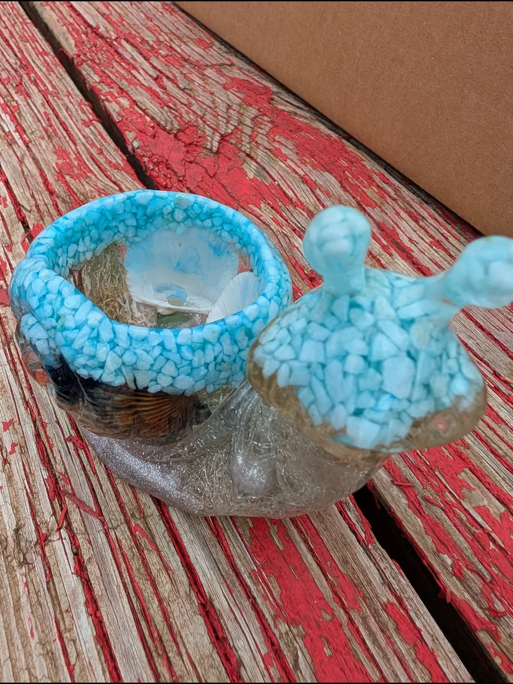 Blue Resin Snail Planter - Unbranded Decorative Home Accent